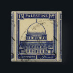 palestinian ancient stamp 1920_  palestine folklor 15 cm square badge<br><div class="desc">This is a palestinian real ancient stamp with al Aqsaq mosque blue drawing from 1920 For Palestinians, Palestine lovers Pro-Palestinian, or, everyone who supports freedom and justice and fights injustice. To all supporters of the just Palestinian cause. Rise and support the liberation of Palestine and Gaza and the establishment of...</div>