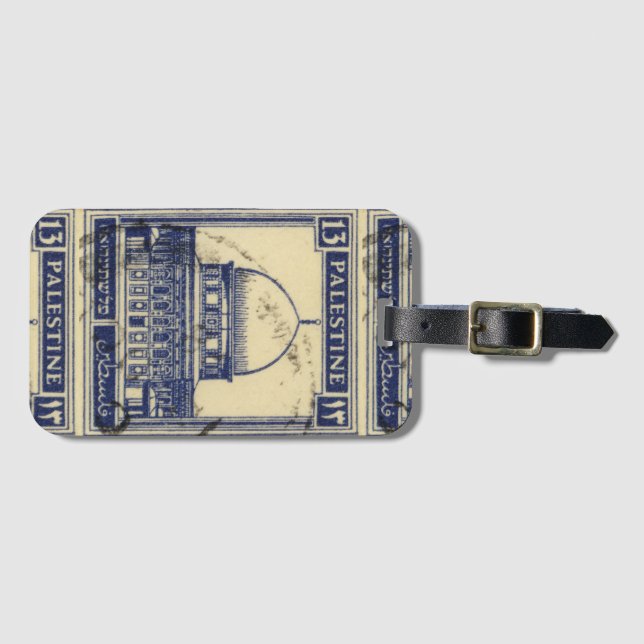 palestinian ancient stamp 1920_  palestine folklor luggage tag (Front Horizontal)