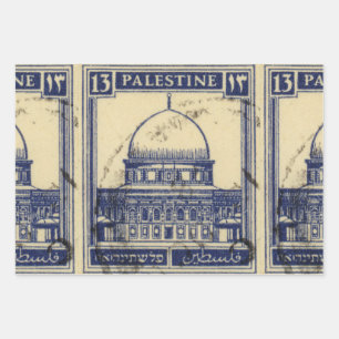 palestinian ancient stamp 1920_  palestine folklor wrapping paper sheet