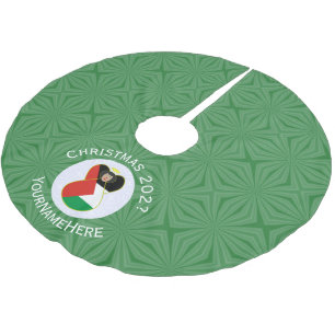 Palestinian Angel Christmas Flag Personalised Brushed Polyester Tree Skirt