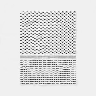 Palestinian Arabic Kufiya Pattern Customised  Fleece Blanket