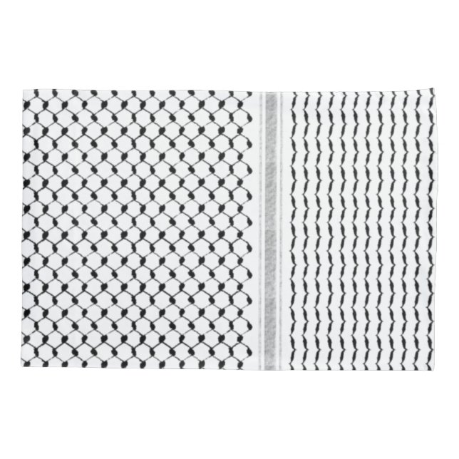 Palestinian Arabic Kufiya Pattern Customized Pillowcase (Back)