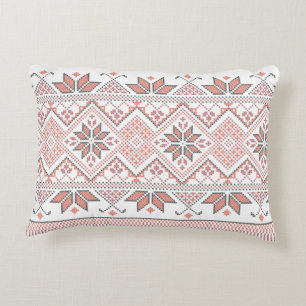 Palestinian Arabic Tatreez Embroidery Pattern Decorative Cushion