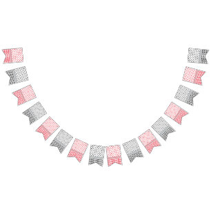 Palestinian Black & Red Keffiyeh Bunting