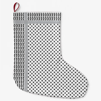 Palestinian Black & White Keffiyeh Stocking