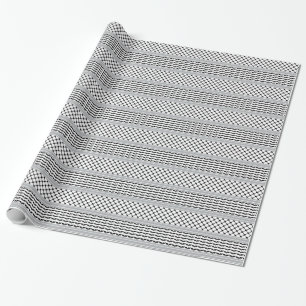 Palestinian Black & White Keffiyeh  Wrapping Paper