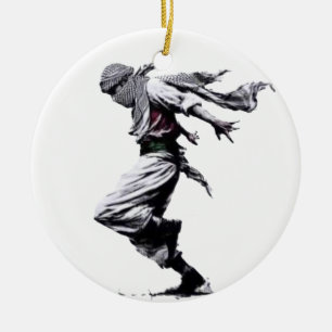 Palestinian Dance Dabke Ceramic Ornament