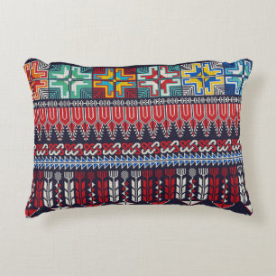 Palestinian Embroidery Motif Pattern. Decorative Cushion