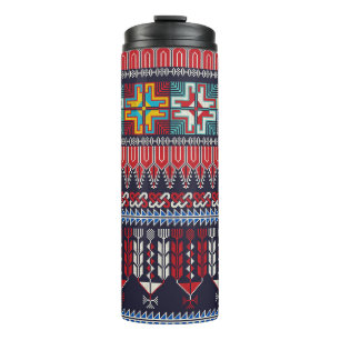 Palestinian Embroidery Motif Pattern. Thermal Tumbler