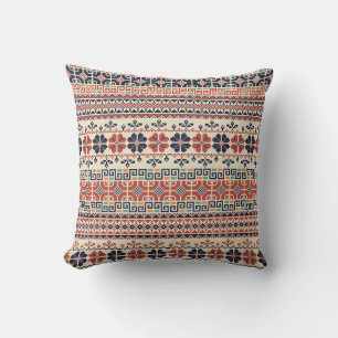 Palestinian Embroidery Motif: Traditional Beauty. Cushion