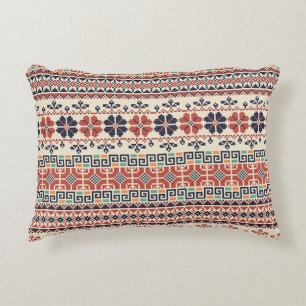 Palestinian Embroidery Motif: Traditional Beauty. Decorative Cushion