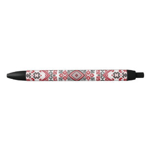 Palestinian Embroidery pattern 2 Black Ink Pen