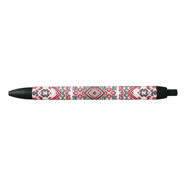 Palestinian Embroidery pattern 2  Black Ink Pen (Front)