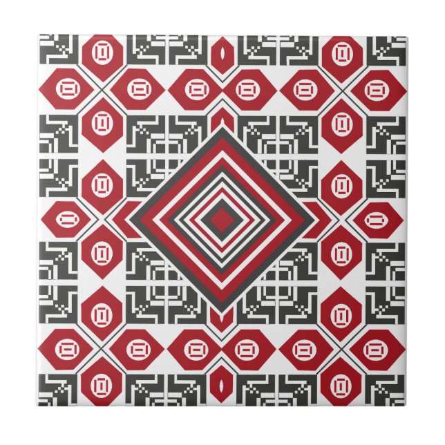 Palestinian Embroidery pattern 2  Ceramic Tile (Front)