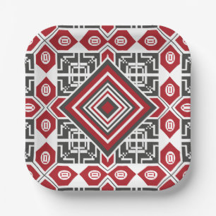 Palestinian Embroidery pattern 2 Paper Plate