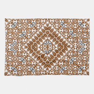 Palestinian Embroidery pattern Printed Design gold Tea Towel