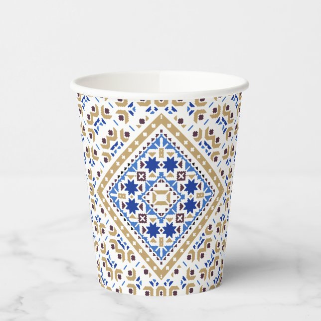 Palestinian Embroidery pattern Printed Design Paper Cups (Left)