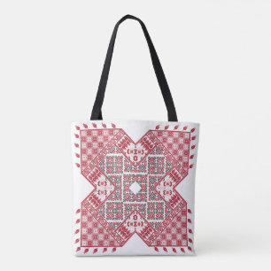 Palestinian Embroidery Pattern Tote Bag
