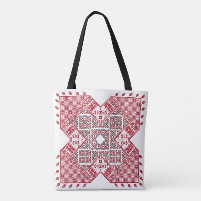 Palestinian Embroidery Pattern Tote Bag (Back)