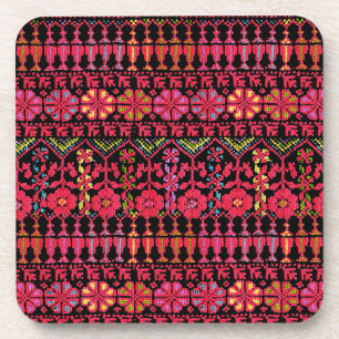 Palestinian Embroidery Tatreez printed Design Coaster