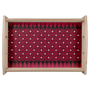 Palestinian Embroidery Tatreez printed design Serving Tray