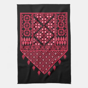 Palestinian Embroidery Tatreez printed design Tea Towel
