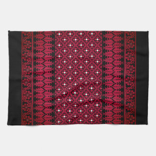 Palestinian Embroidery Tatreez printed design  Tea Towel