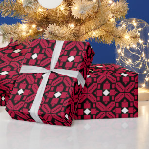 Palestinian Embroidery Tatreez printed design Wrapping Paper