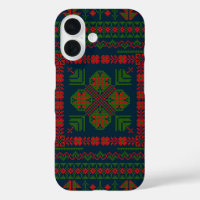 Palestinian Embroidery Tatreez red green 5 Pattern