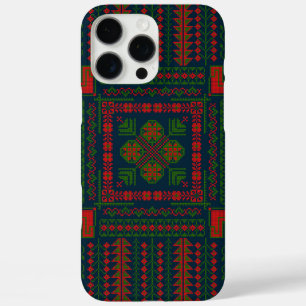 Palestinian Embroidery Tatreez red green 5 Pattern iPhone 16 Pro Max Case