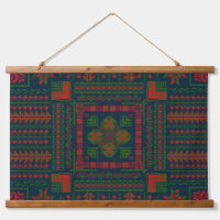 Palestinian Embroidery Tatreez red green 5 Pattern