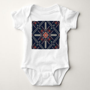 Palestinian Embroidery: Traditional Pattern Design Baby Bodysuit