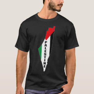 Palestinian Flag and Map Palestine Pride Cool  T-Shirt