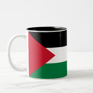 Palestinian Flag Bold Colour Design Two-Tone Coffee Mug