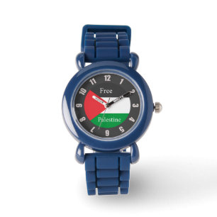 Palestinian flag customised Free Palestine Round C Watch