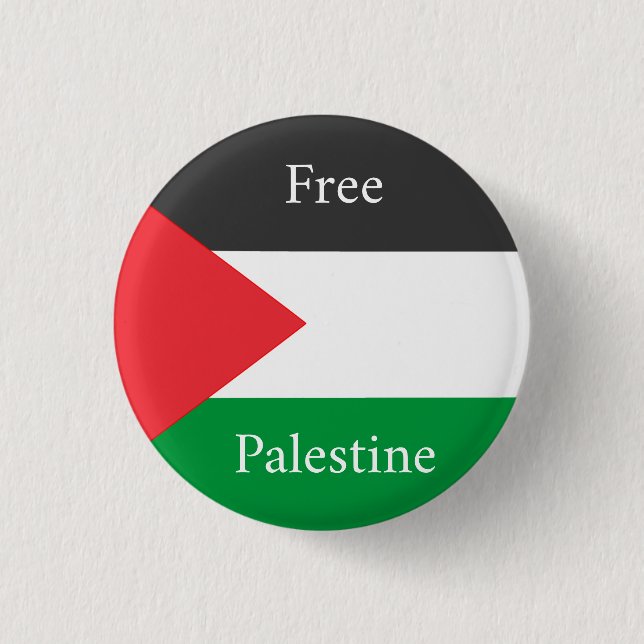 Palestinian flag Free Palestine customised 3 Cm Round Badge (Front)