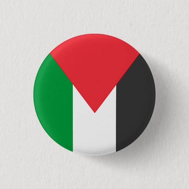 Palestinian flag Free Palestine customised 3 Cm Round Badge (Front)