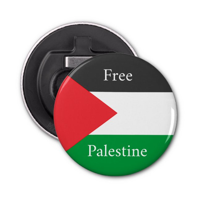 Palestinian flag Free Palestine customised Bottle Opener (Front)