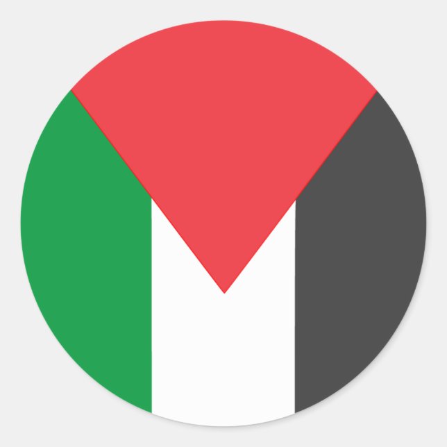 Palestinian flag Free Palestine customised Classic Round Sticker (Front)