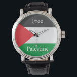 Palestinian flag Free Palestine customised Watch<br><div class="desc">Palestinian flag Free Palestine customised</div>