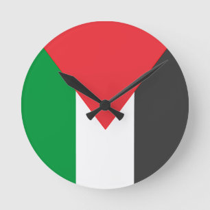 Palestinian flag Free Palestine customized Round Clock