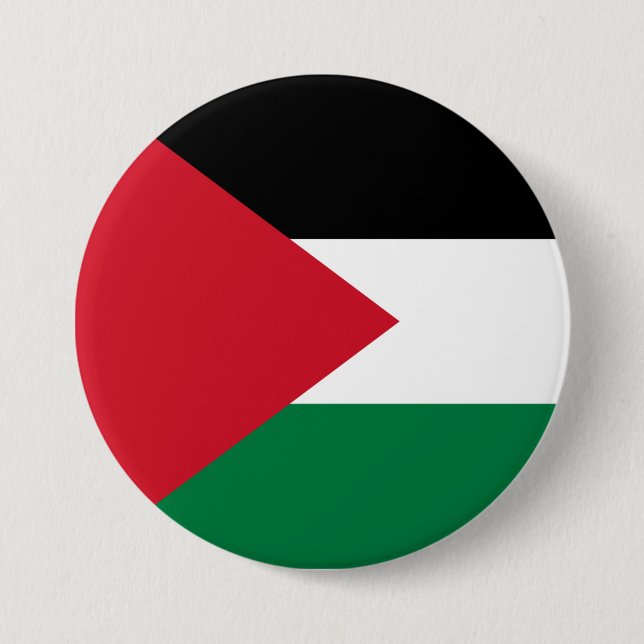 Palestinian Flag (Palestine) 7.5 Cm Round Badge (Front)