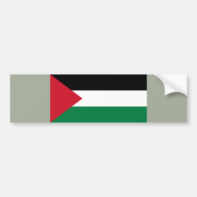 Palestinian Flag (Palestine) Bumper Sticker (Front)