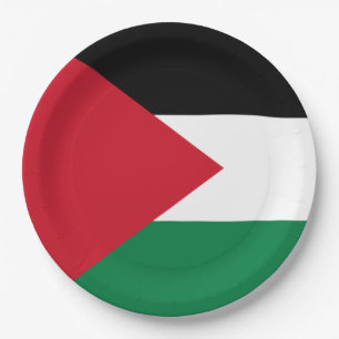 Palestinian Flag (Palestine) Paper Plate