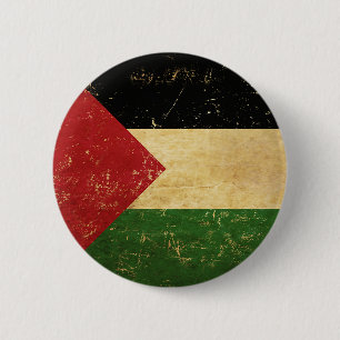 Palestinian Flag Vintage Button