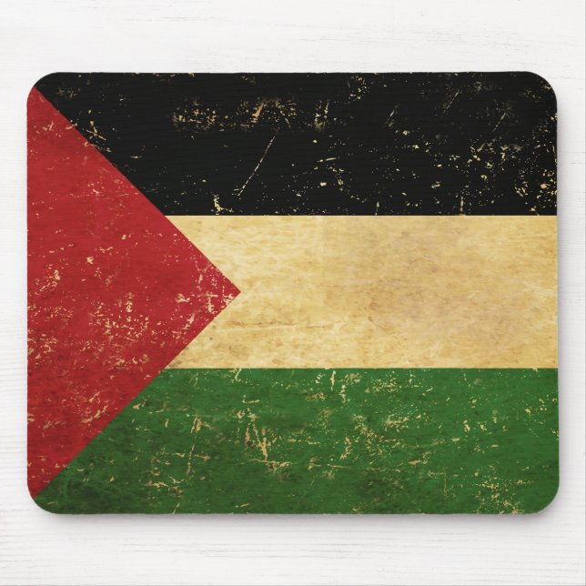 Palestinian Flag Vintage Grunge Mouse Pad (Front)