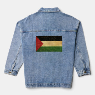 Palestinian Flag Vintage Women's Denim Jacket