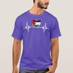 Palestinian Gift Flag Heartbeat Palestine T-Shirt