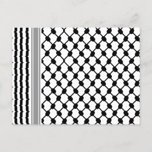 Palestinian Hatta Keffiyeh Kufiya Folk (2 Pattern) Postcard