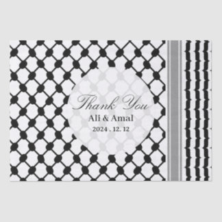 Palestinian Hatta Keffiyeh Thank You Wedding Tissue Paper